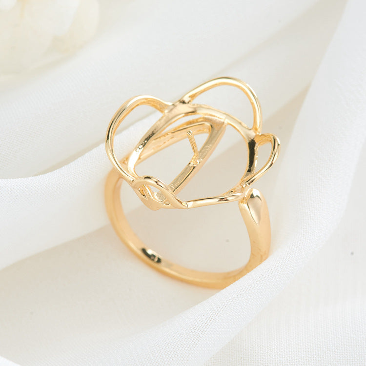 Cool Classy Golden Geometric Personalized Simple Stud Earrings