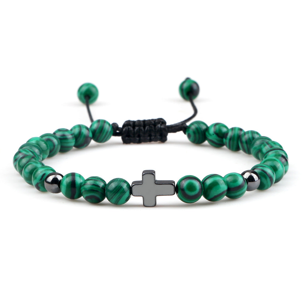 Popular Comfortable Cross Woven Beads Pull Bracelet