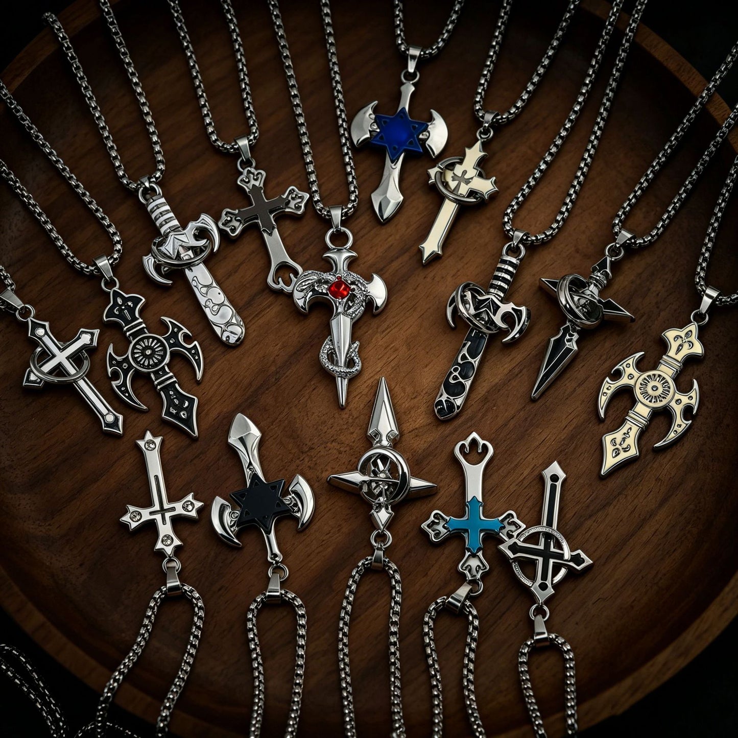 Men's Cross Versatile Personality Hip Hop Tide Necklace