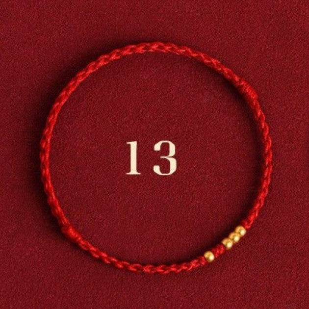 Law Alluvial Gold Lucky Beads Hand-woven Bracelets