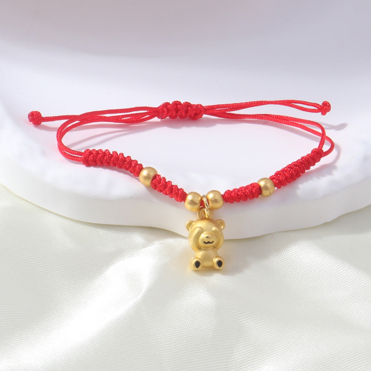 Braided Red Rope Auspicious Language Butterfly Fortune Cat Safe Joy Bracelets