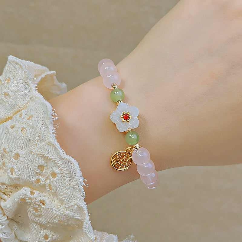 Glass Beaded Female Sweet Lily Gift Bracelets