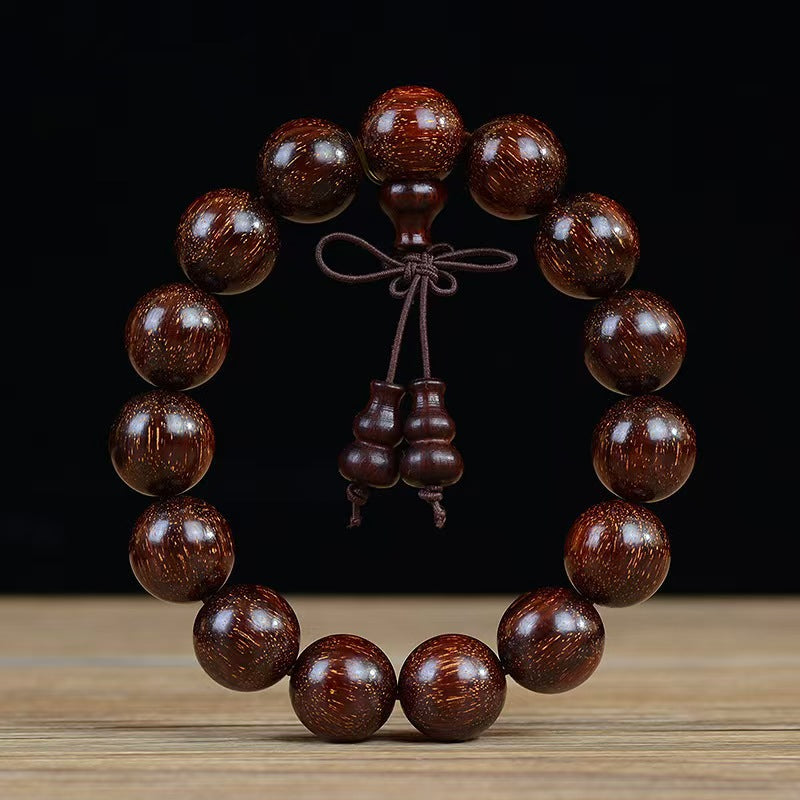 Women's & Men's Pterocarpus High Density Gold Star Crafts Beads African Bracelets