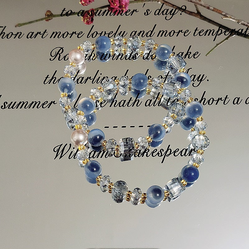 Sugar Heart Agate Light Luxury Zi Elegant Crystal Sweet Young Bracelet