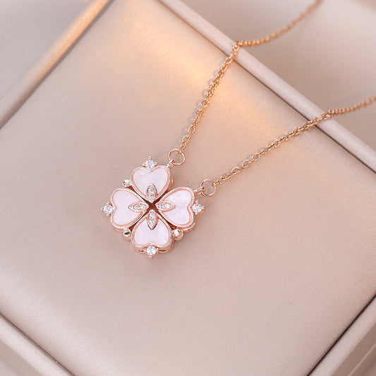 Broadcast Light Luxury Method Heart Clavicle Chain Necklaces