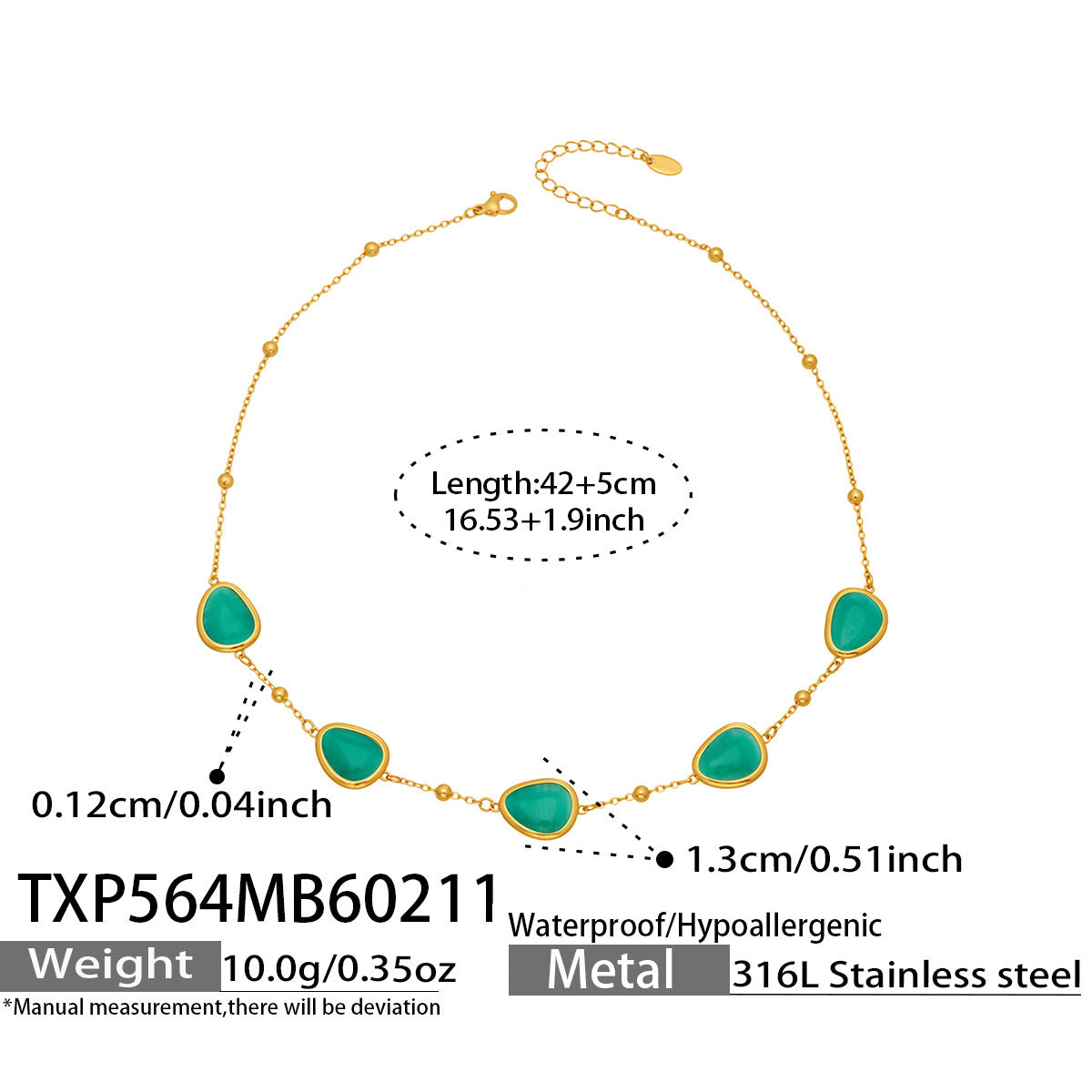 Li Affordable Luxury Style Cut Water Drop-shaped Opal Female Stainless Necklaces