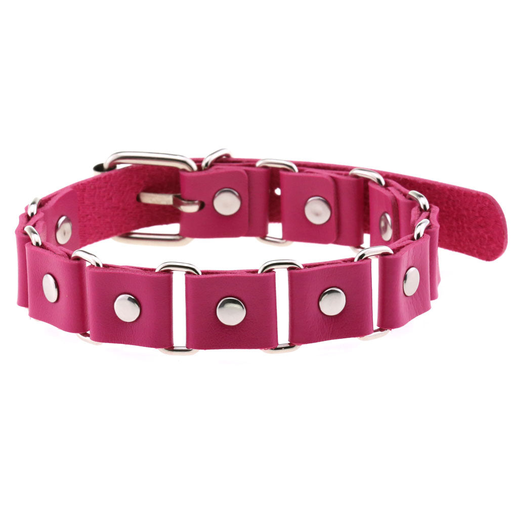 Punk Gothic Elegant Stitching Neckband Simple Personality Buckle Necklaces