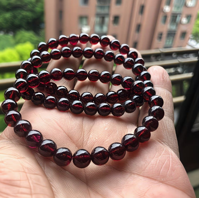 Garnet Simple Couple Gilt Small Gift Lucky Beads National Bracelet
