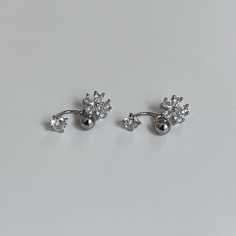 U-shaped Horseshoe Ear Bone Screw Cross Earrings