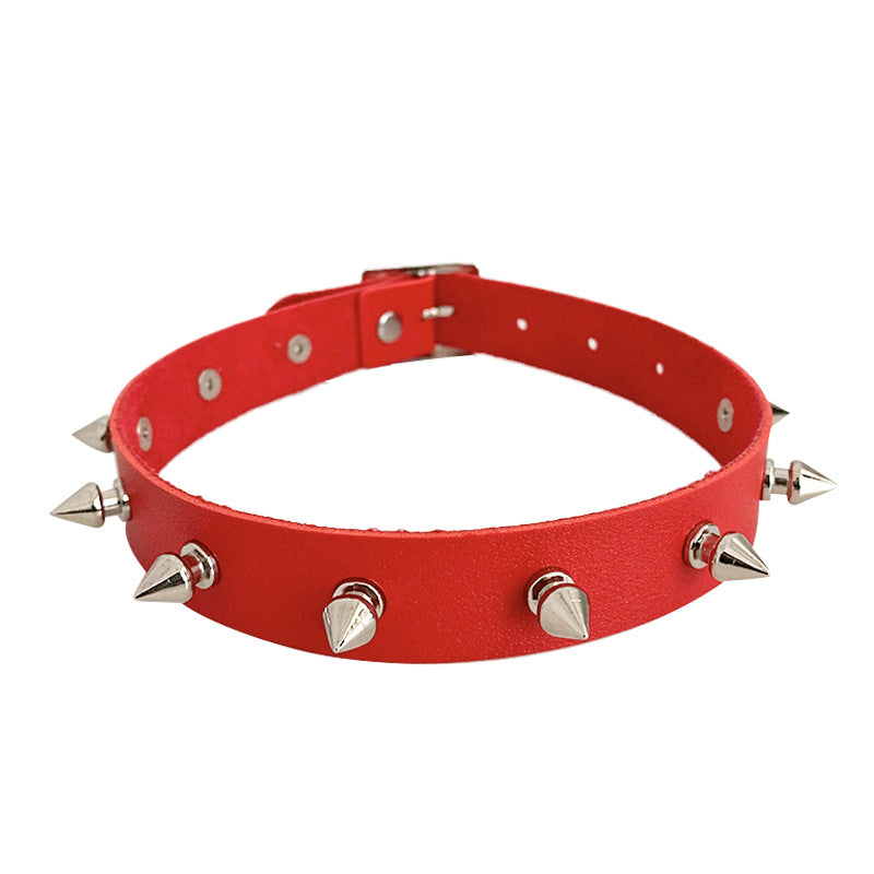 Spike Rivet Leather Rock Punk Neck Band Necklaces