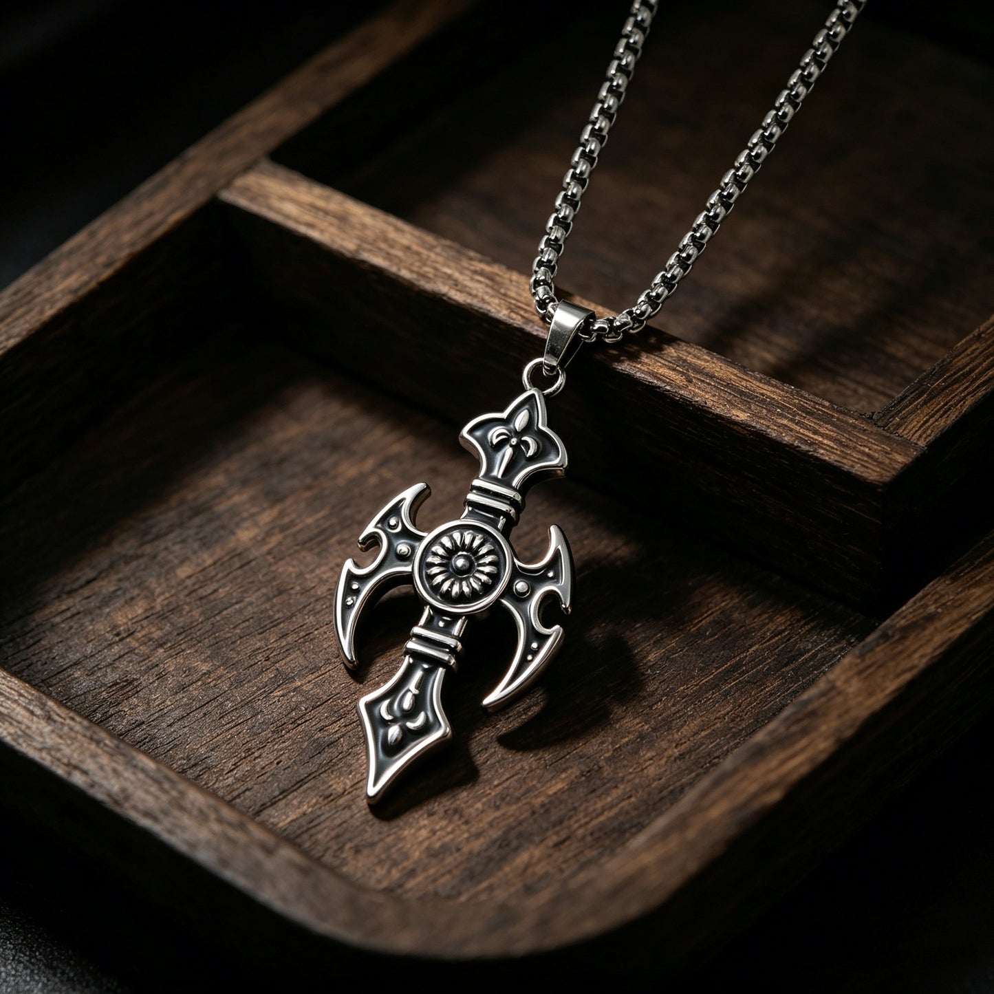 Men's Cross Versatile Personality Hip Hop Tide Necklace