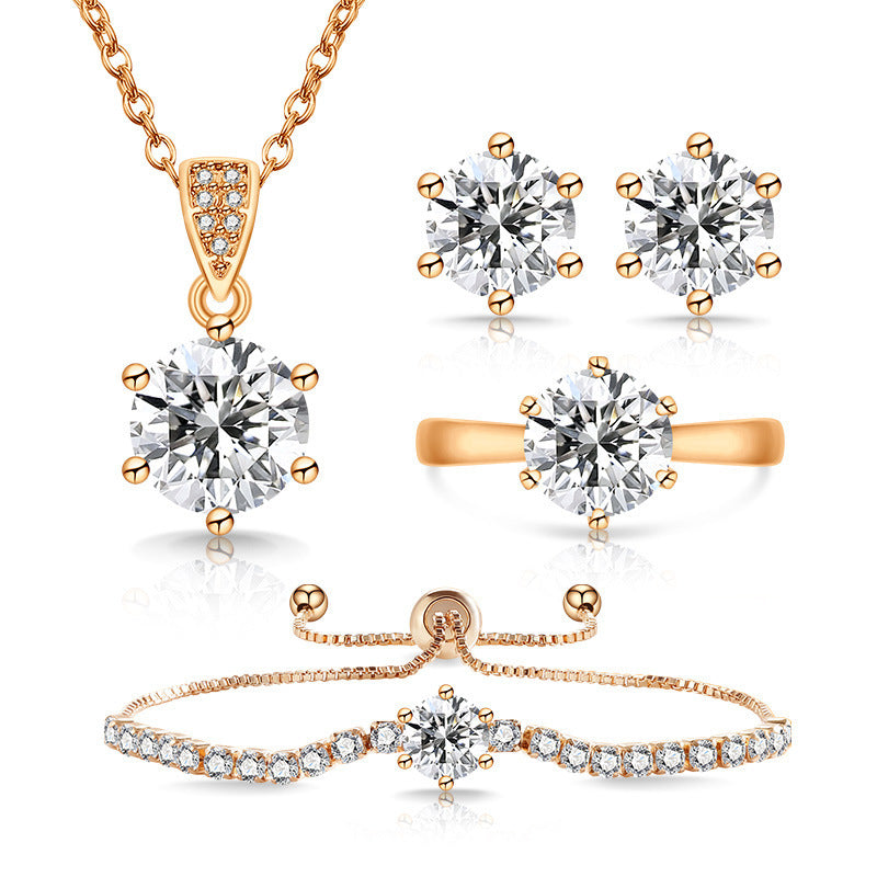 Super Flash Classic Colored Gems Pcs Jewelry Set