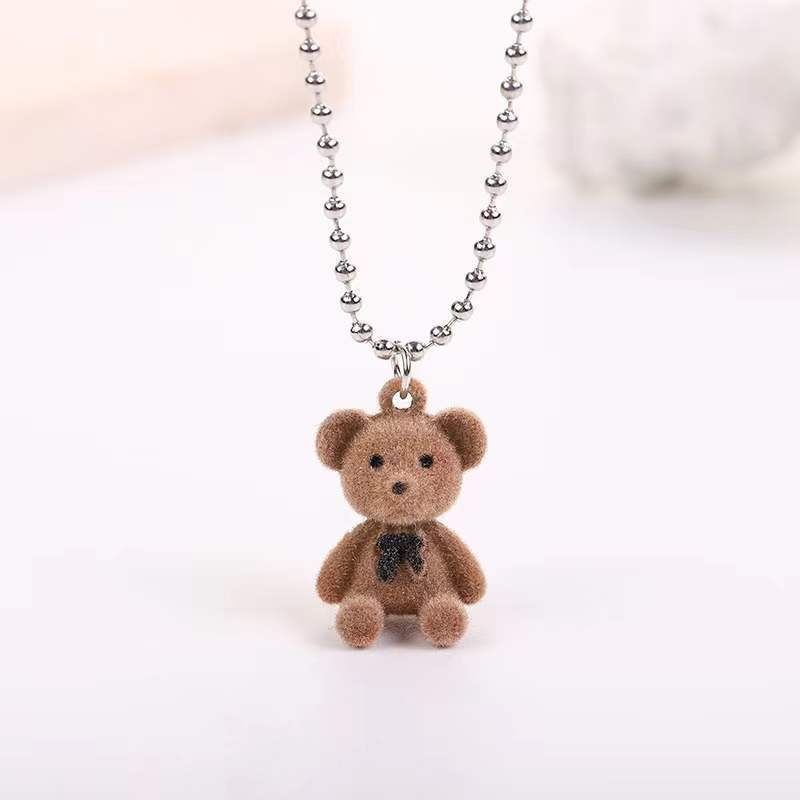 Cute Cartoon Bear Milk Cool Hip Necklaces