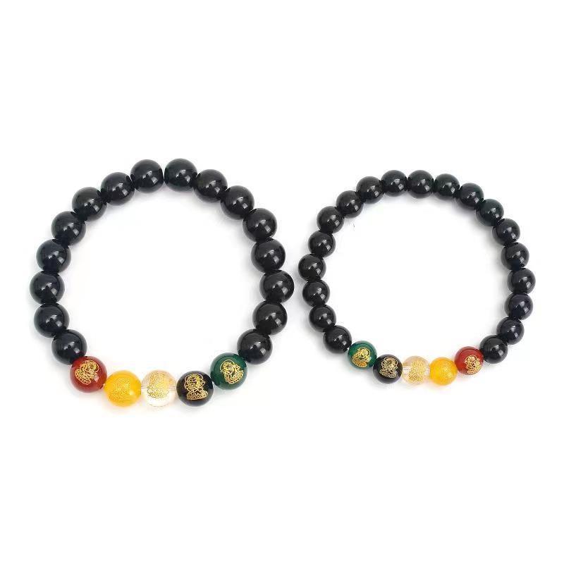 Attractive Popular Cinnabar Black Agate Simple Bracelets