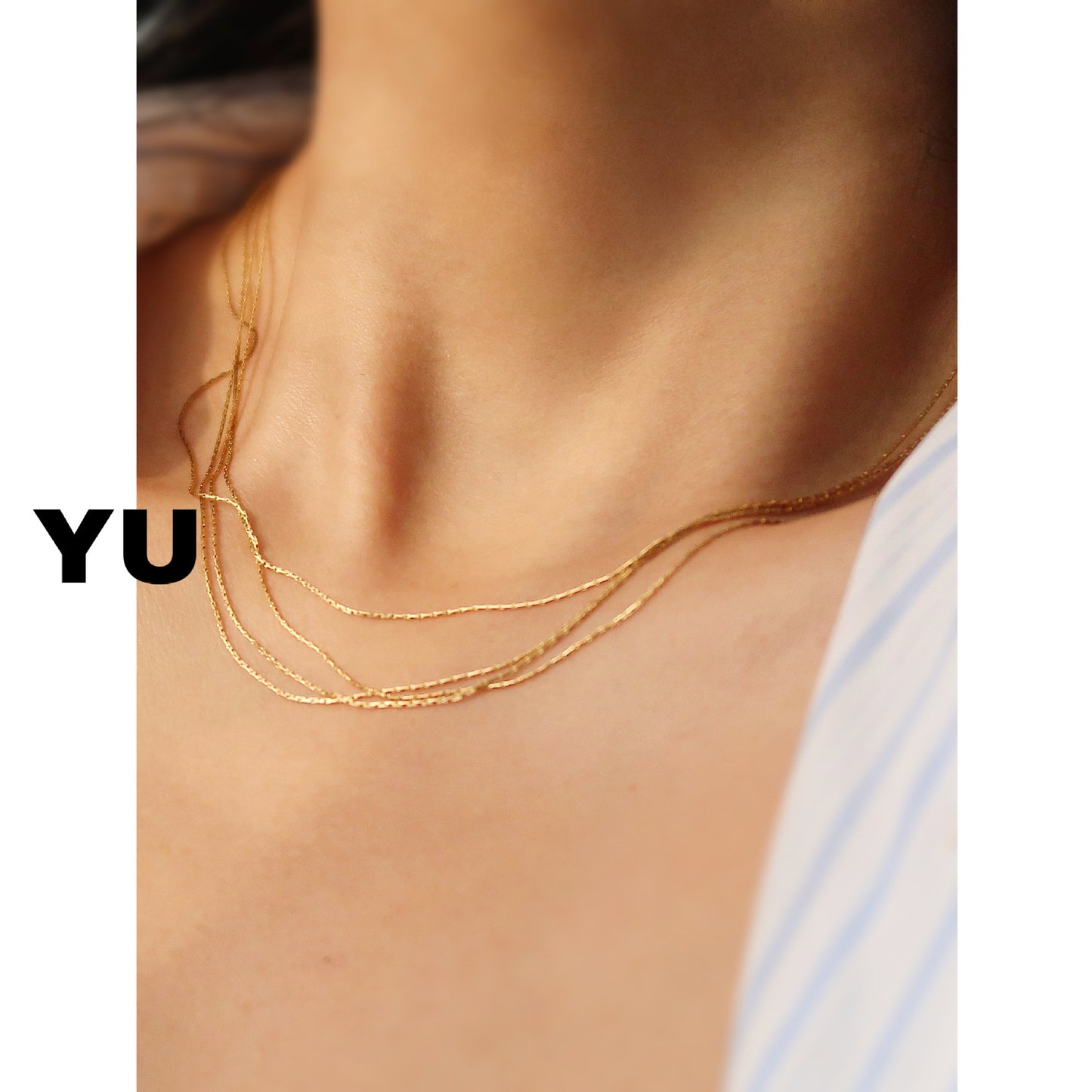 Retro High-grade Versatile Titanium Steel Gold-plated Necklaces