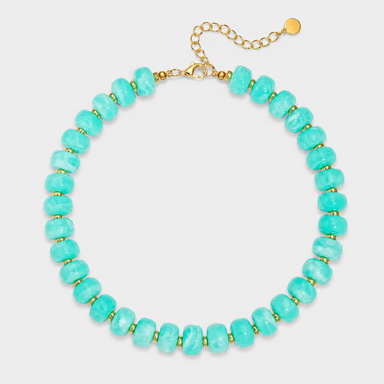 Resin Colorful Acrylic Jelly Clavicle Chain Bohemian Love Barrel Necklaces