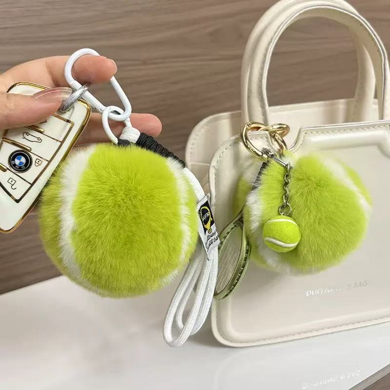 Classic Tennis High-grade Plush Car Key Hanging Ornaments