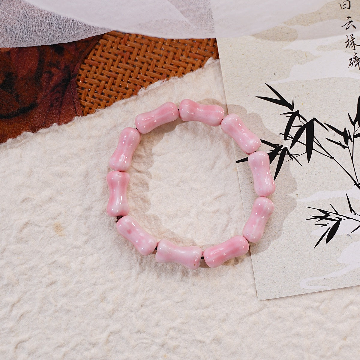 Ceramic Ornament Fashion Flower Glaze Beads Bracelets