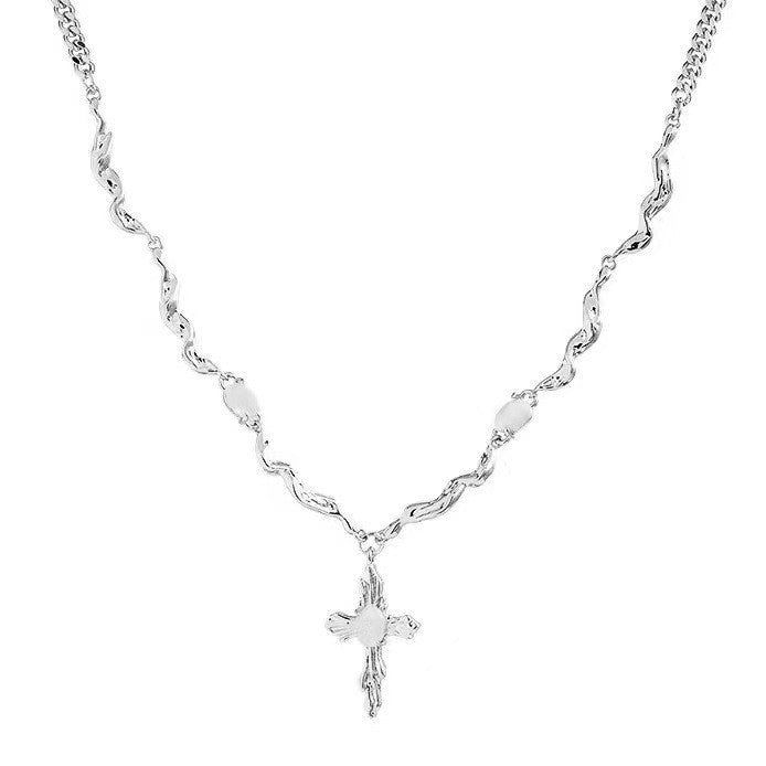 Women's Irregular Cross For Design Refined Simple Necklaces