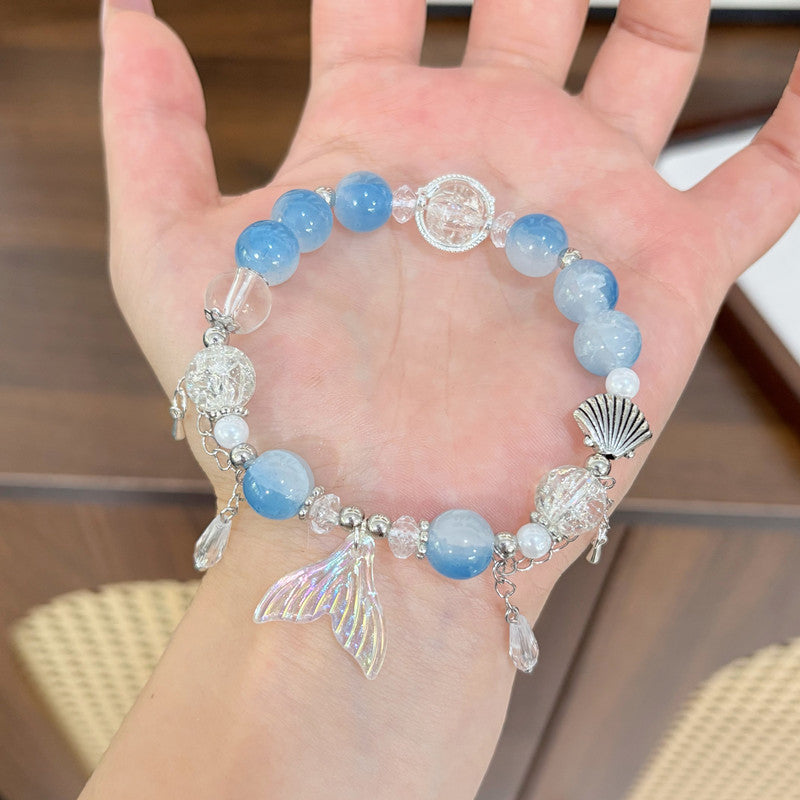Fishtail Yu Impression Small Tassel Beads Bracelet