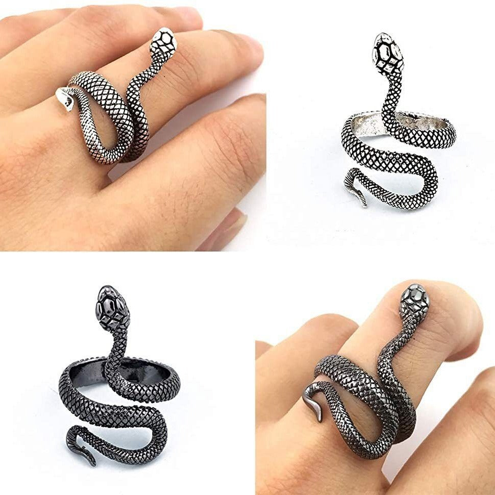 Elegant Cool Snake Retro Unisex Source Rings