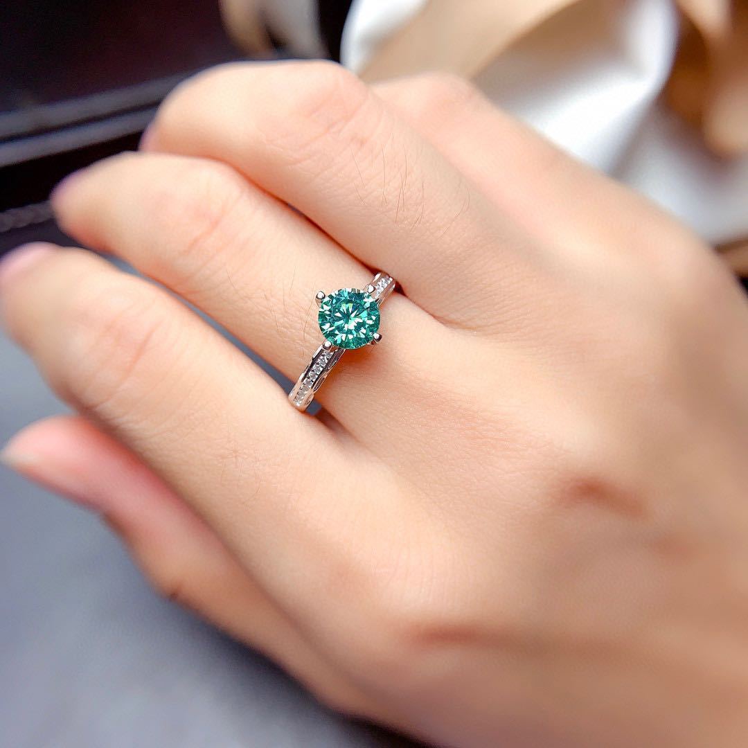 Broadcast Classic Blue-green Zircon Simulation Maldives Rings