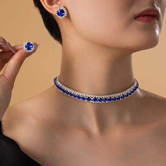 Diamond Square Light Luxury Clavicle Chain Elegant Necklaces