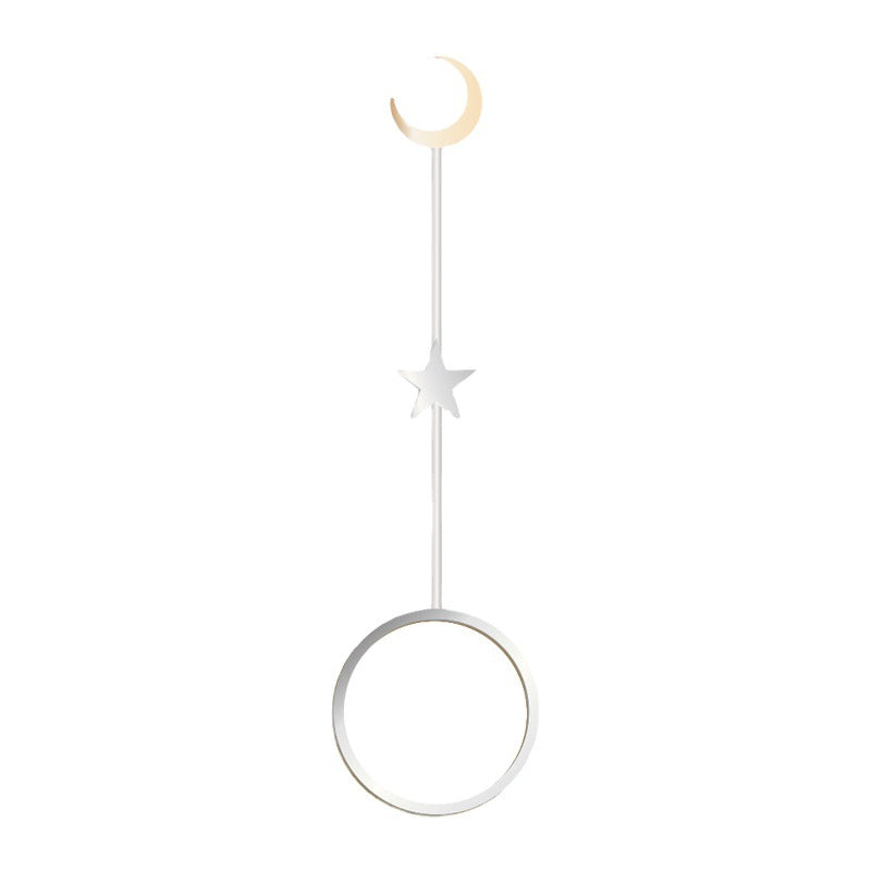 Creative Smoking Sweet Dream Two-color Electroplating Star Moon Truncheon Brass Ring