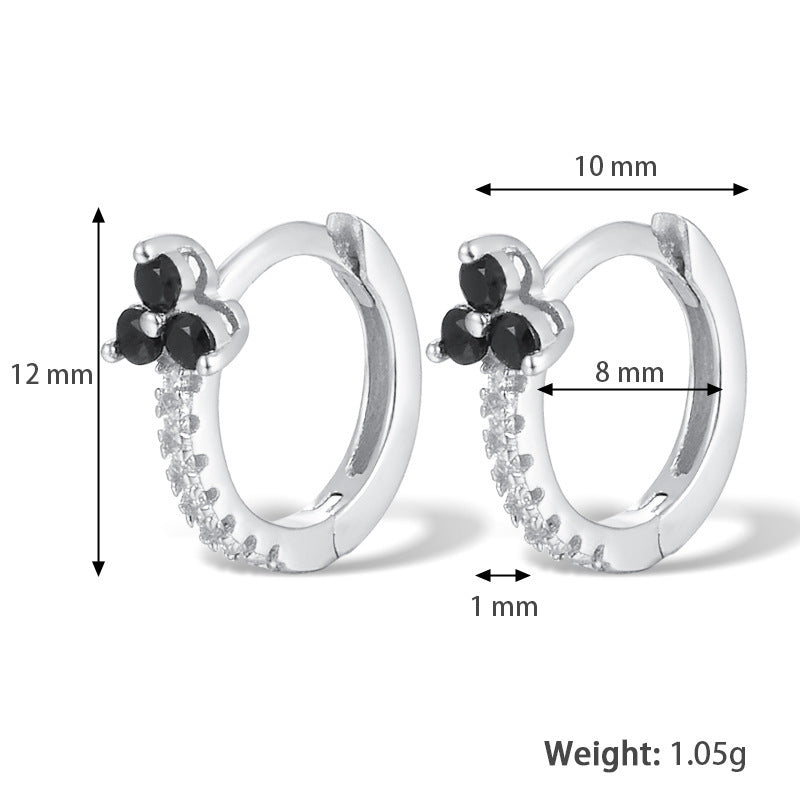 Zircon Light Luxury Advanced Design Sense Ear Clip Earrings