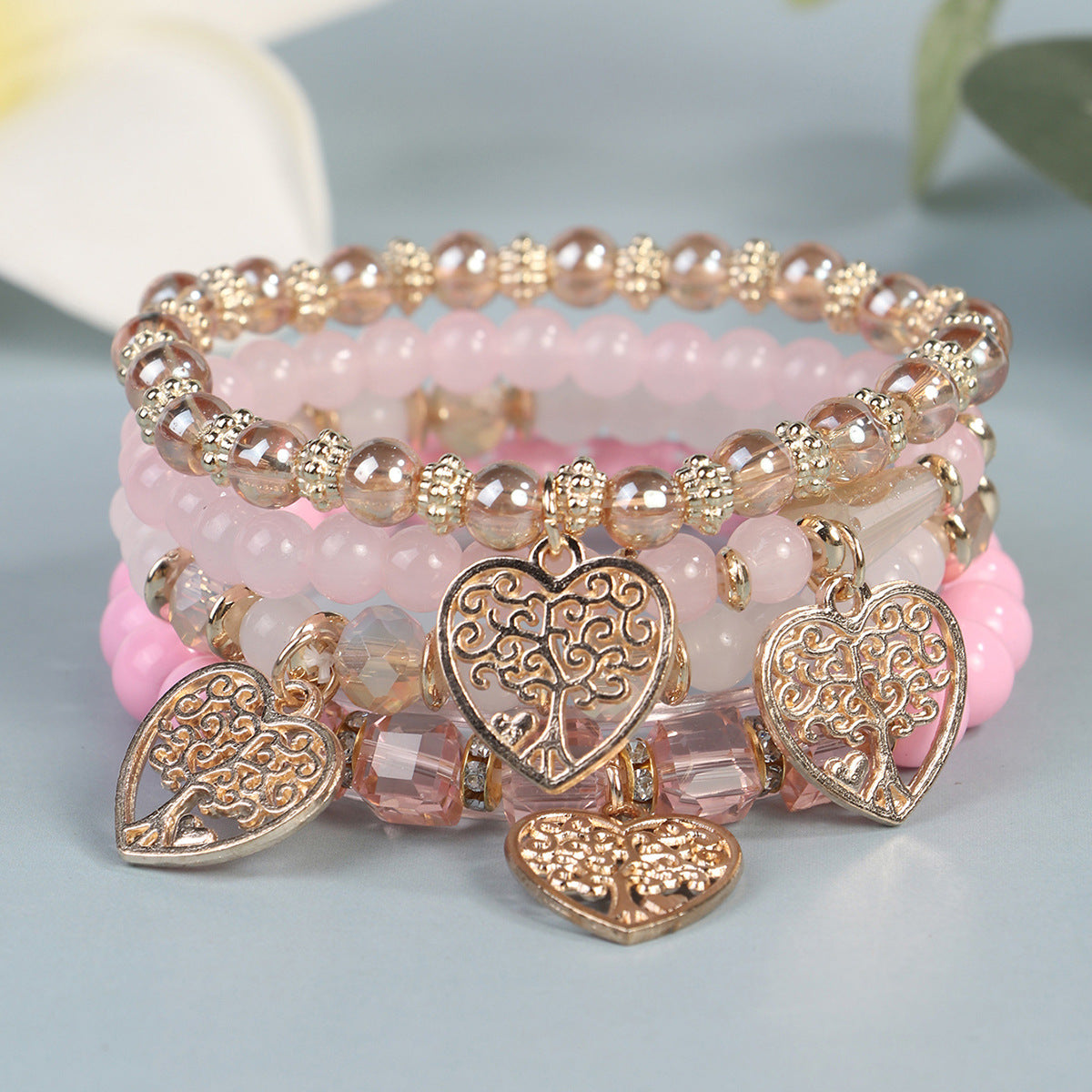 Bohemian Style Crystal Love Tree Of Life Creative Bracelet