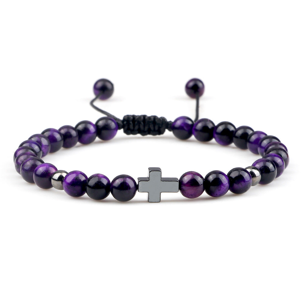 Popular Comfortable Cross Woven Beads Pull Bracelet