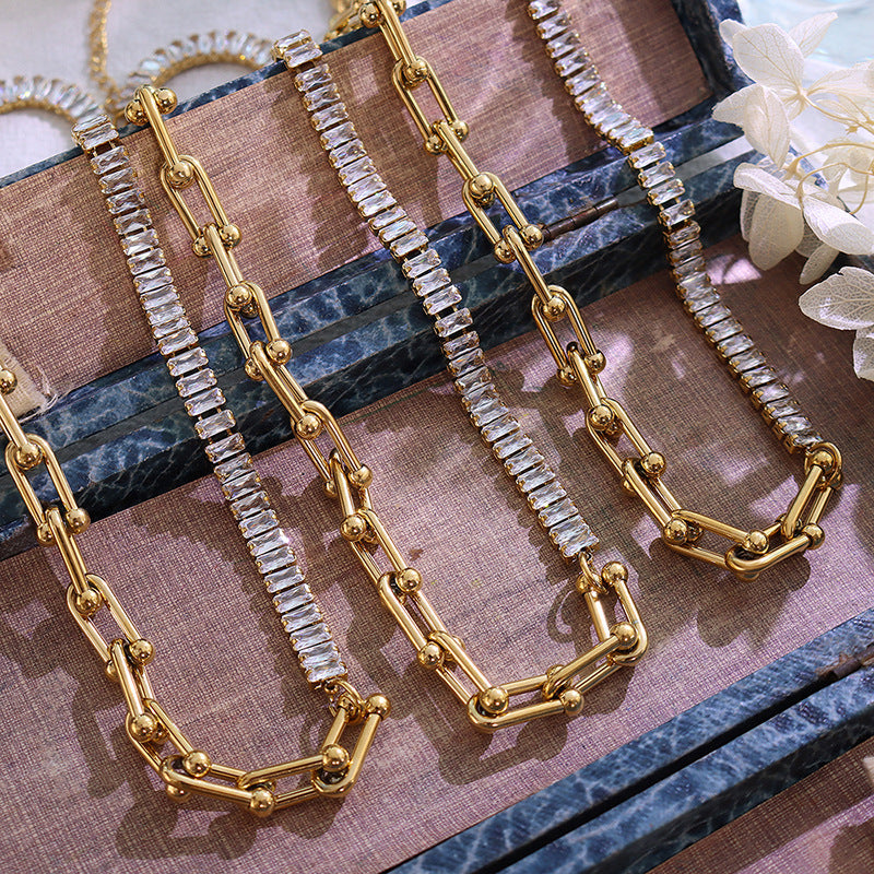 French Heavy Metal Exaggerated U-shaped Horseshoe Bracelets