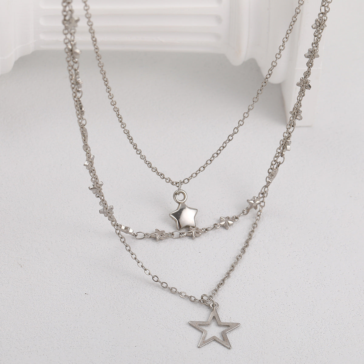 Women's Style Hollow Pentagram Twin For Personality Affordable Necklaces