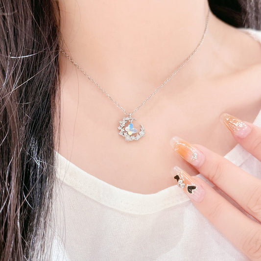 Women's Summer Moon Titanium Steel Sweet Dream Necklaces