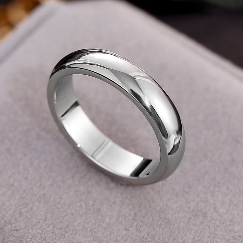 Simple Korean Glossy Couple Support Personality Ring