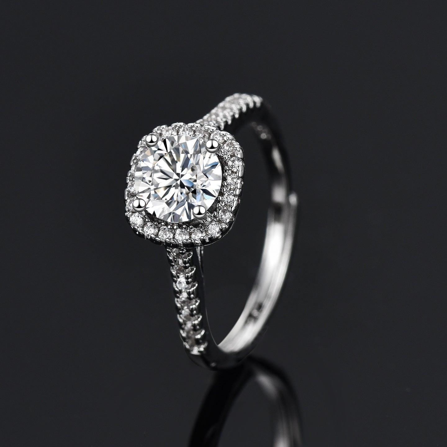 Women's Classic Square Bag Karat Korean Fashionable Elegant Rings