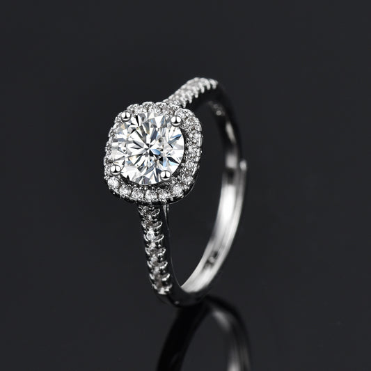 Women's Classic Square Bag Karat Korean Fashionable Elegant Rings