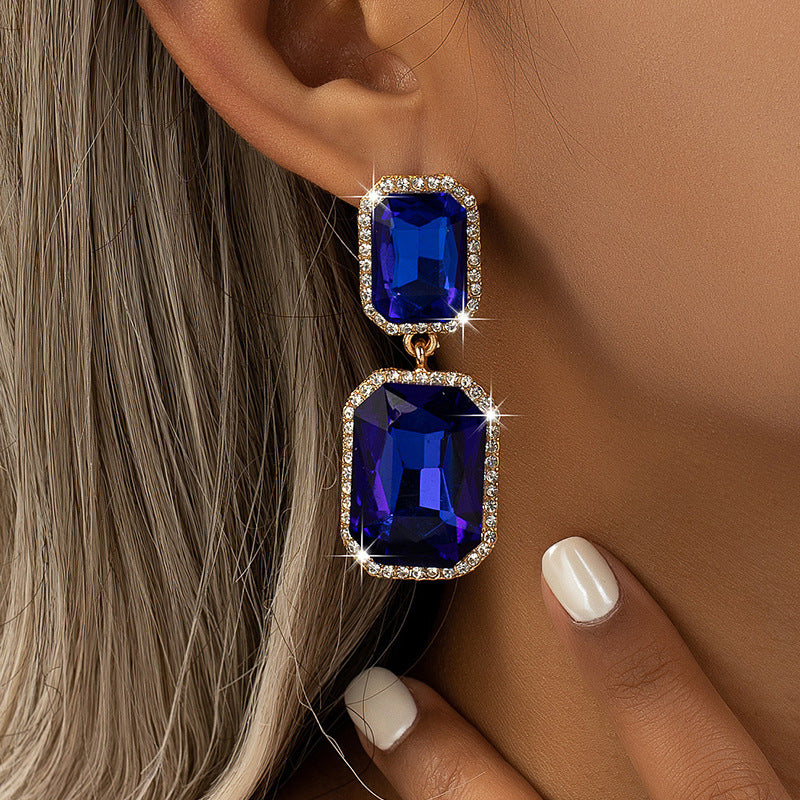 Retro Fashion Geometry Pattern Personality For Earrings