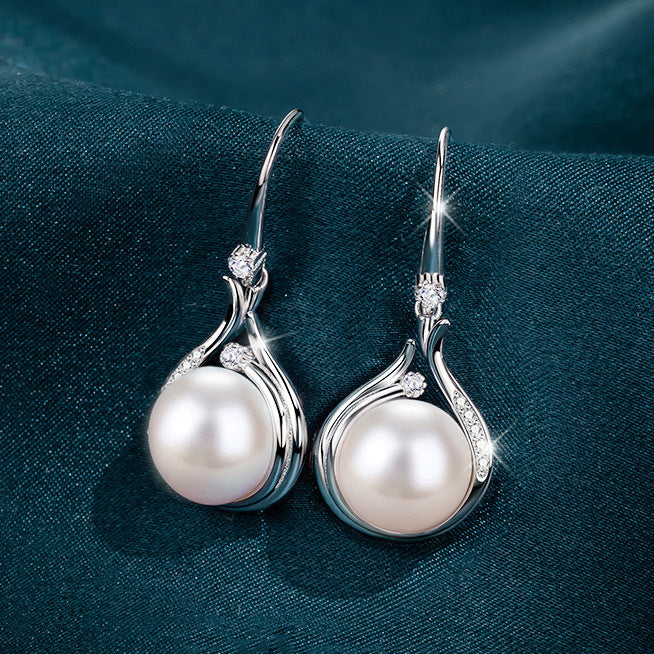 Women's Freshwater Pearl Shell Full Diamond All Match Jewelry Set