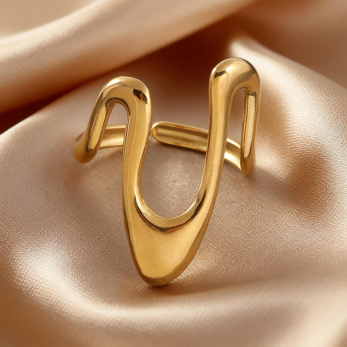 Steel Open-end Niche High-grade Fashion Trend Affordable Luxury Style Ring