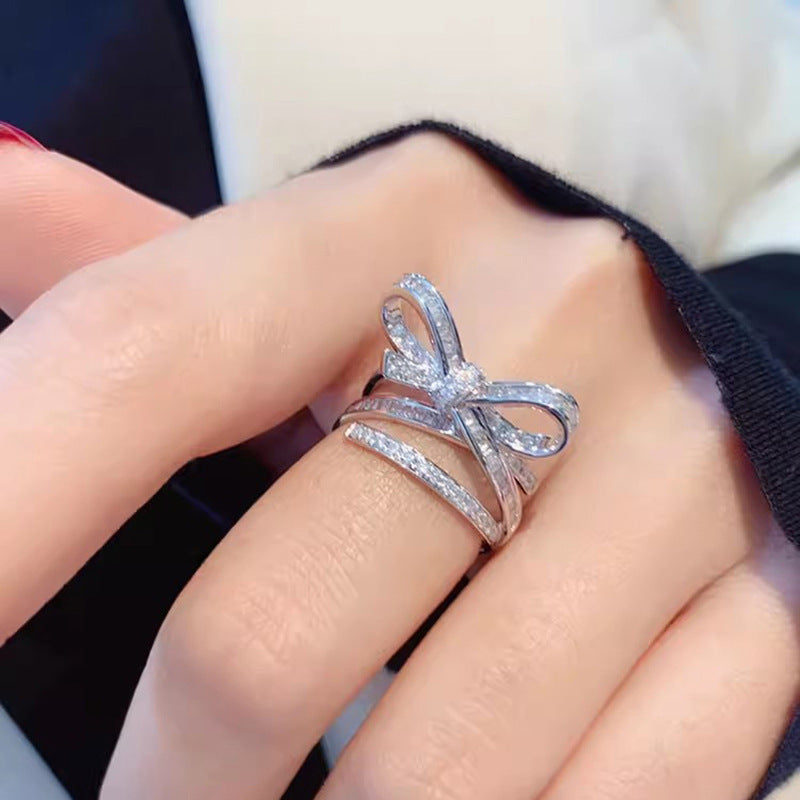 Style Live Female Bow Delicate Lady Daily Rings