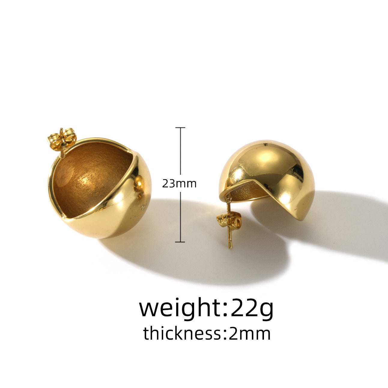 Water Drop Hollow Design High-grade Stainless Steel Oval Rings