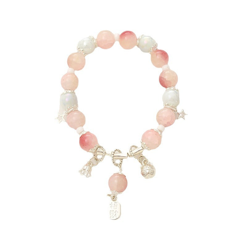 Graceful Crystal Super Moonstone Couple Girlfriends Bracelet