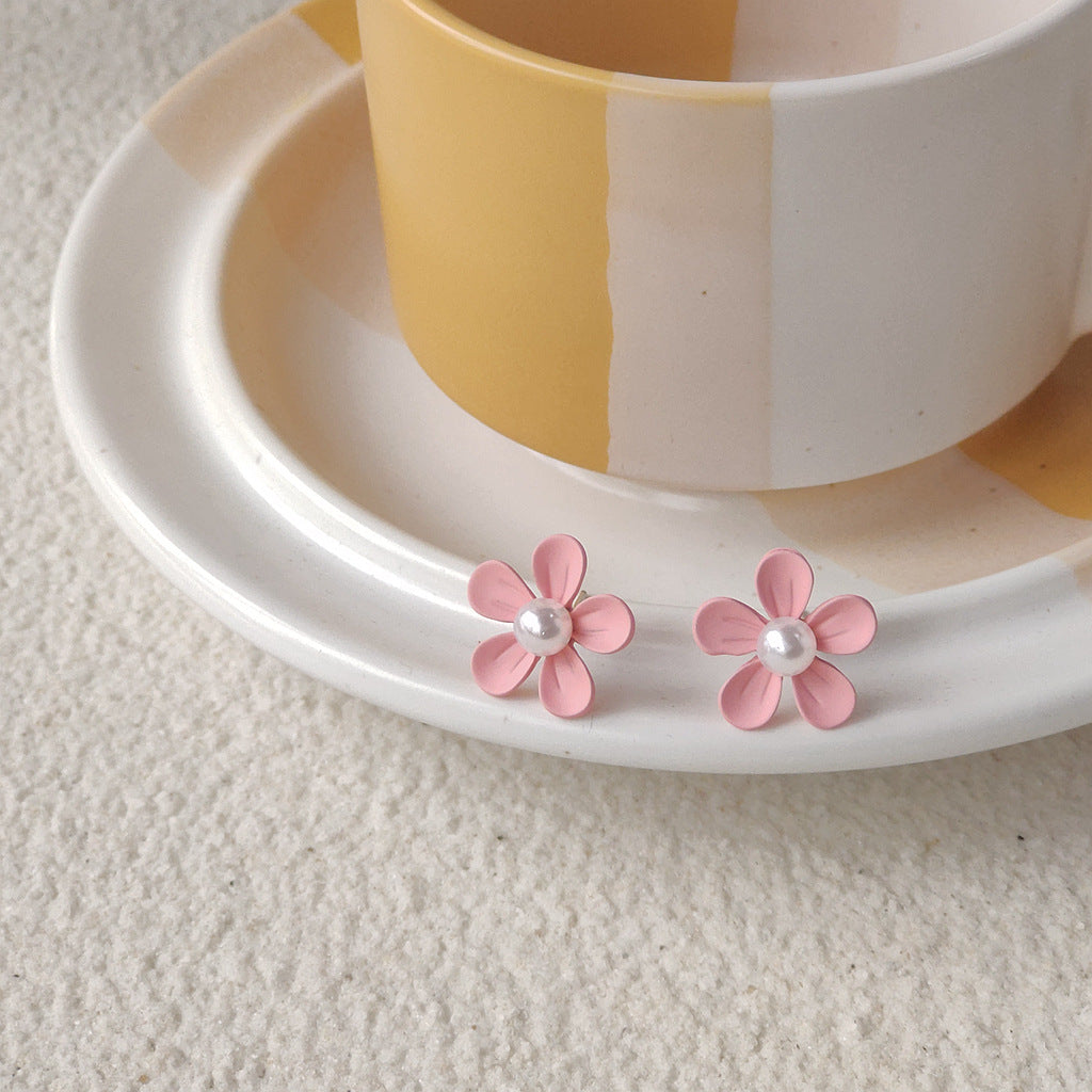 Plated Pin Korean Style Refined Simple Earrings