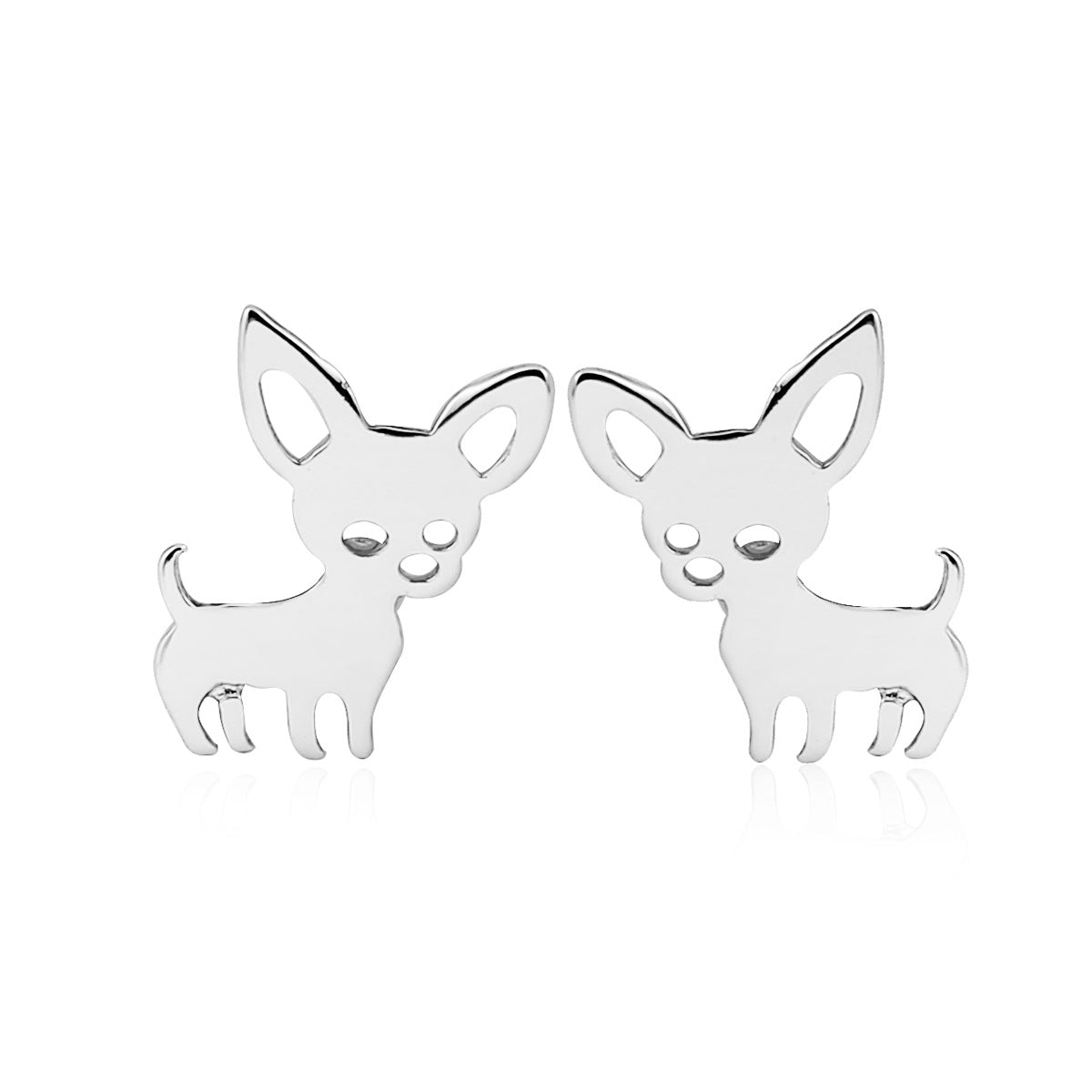 Fashion Flying Deer Head Brush Paper Crane Earrings