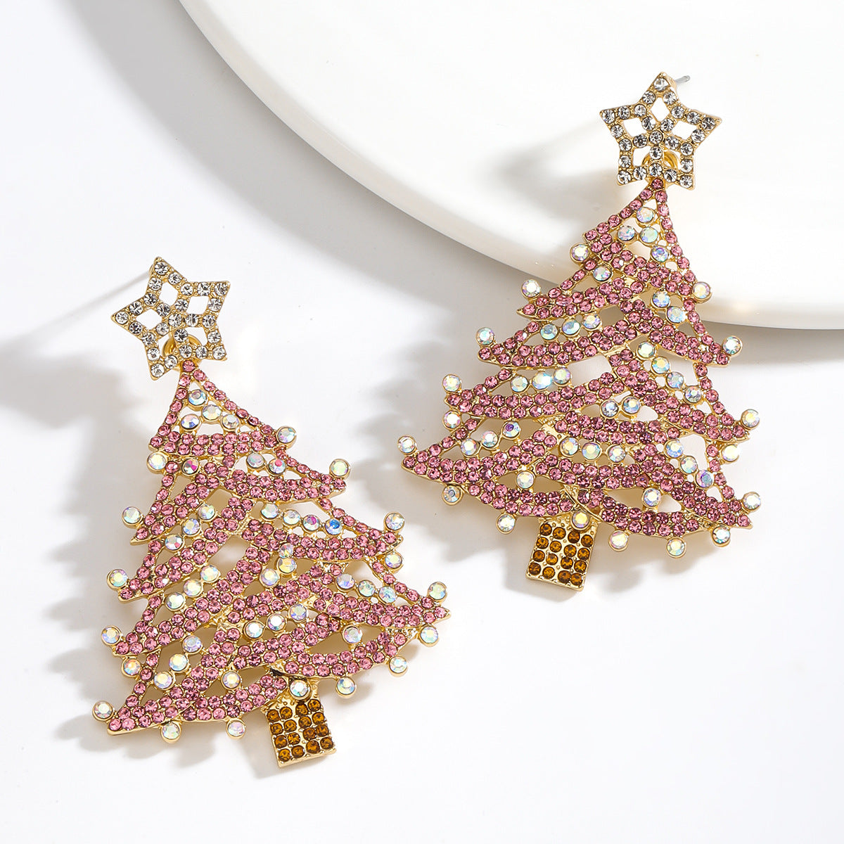 Christmas Tree Atmosphere Hollowed Fashion Personality Earrings