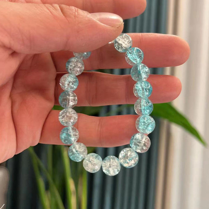 Glass Chipping Beads Gradient Color Micro Bead Bracelet