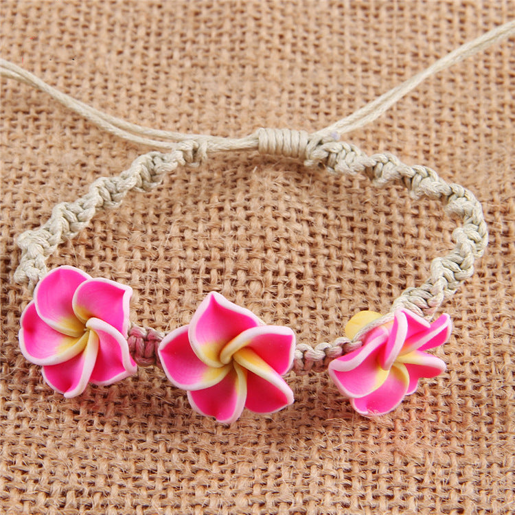 Beach Vacation Style Polymer Clay Bohemian Shell Hand-woven Navel Bracelets
