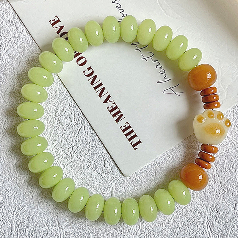 Cat's Paw Plum Chinese Style Abacus Beads Crafts Bracelet