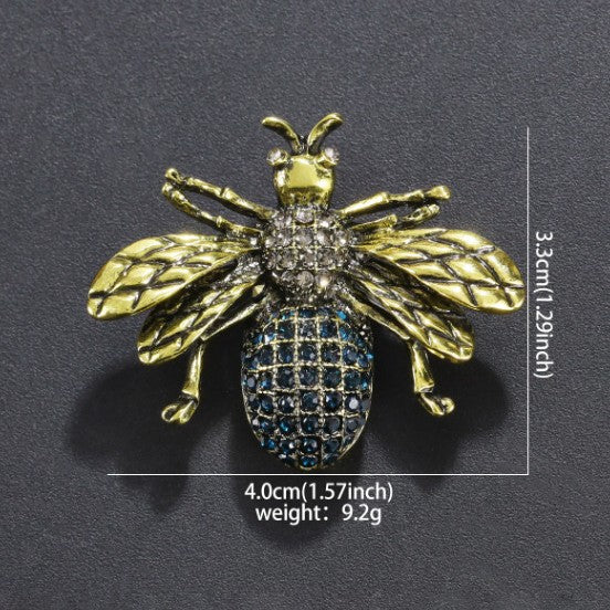Women's & Men's Bee Alloy Crystal Brooch Neckline Fixing Brooches